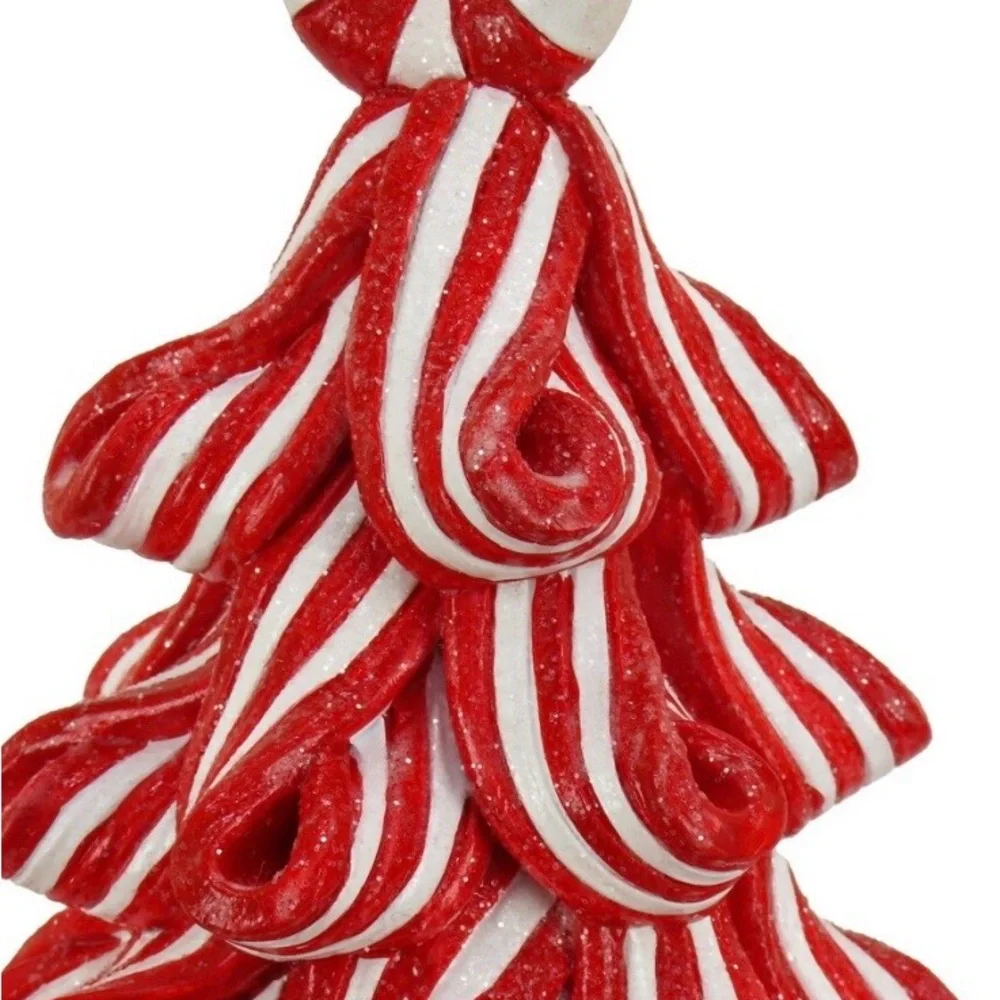 HGTV National Tree Company Festive Red and White Holiday Tree Stocking Holder